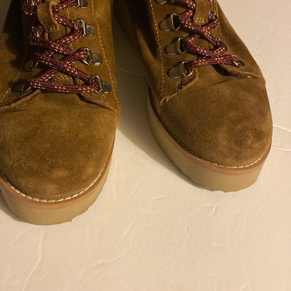Sam Edelman Boots, Hiking Boots, Suede Leather, Sherpa, Sz 7.5, Gorpcore - Picture 3 of 14